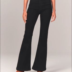 Abercrombie & Fitch Ultra High Rise Flare Jeans (Black)